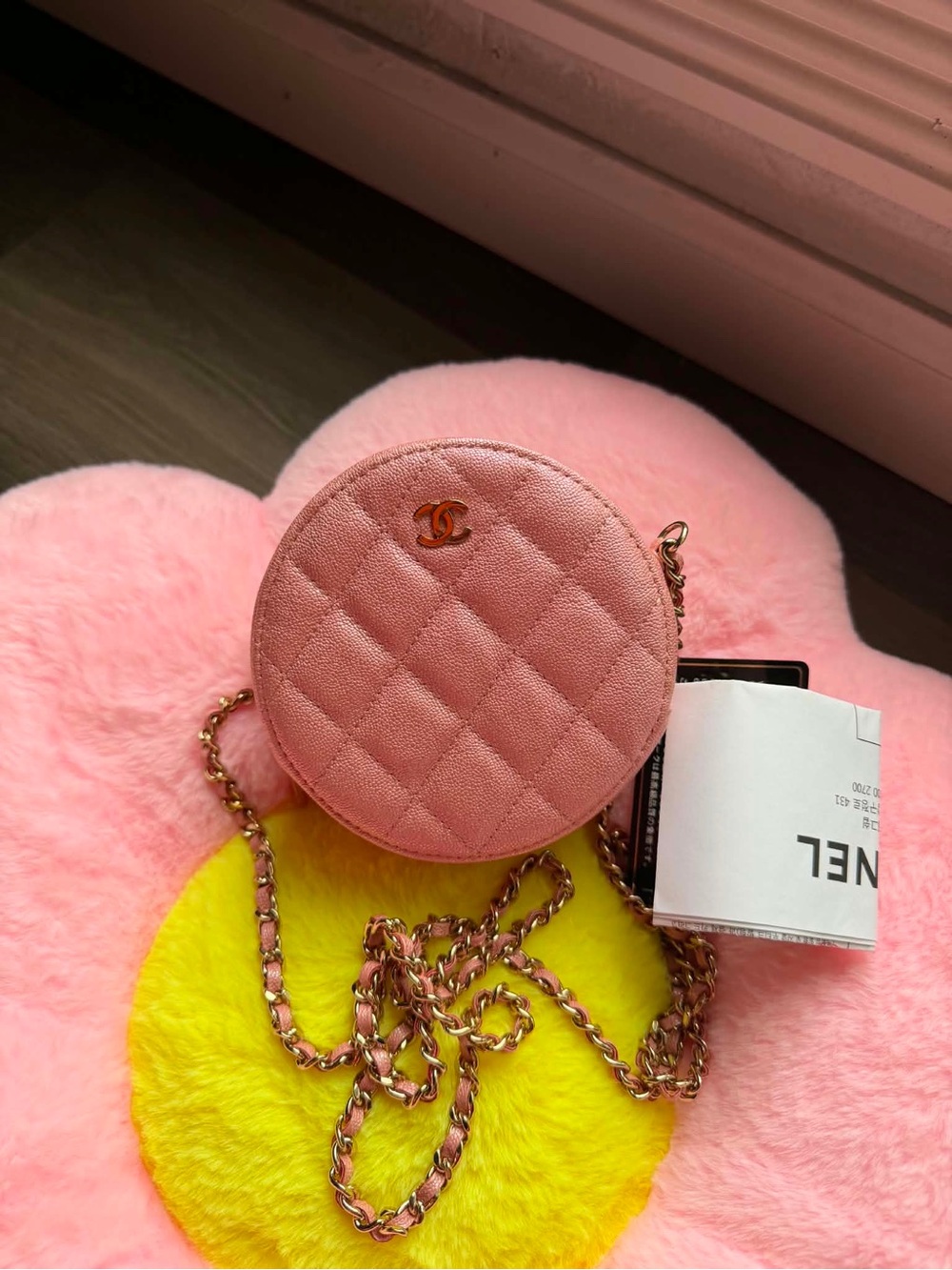 ❌SOLD❌CHANEL Pink Quilted Round Mini Crossbody